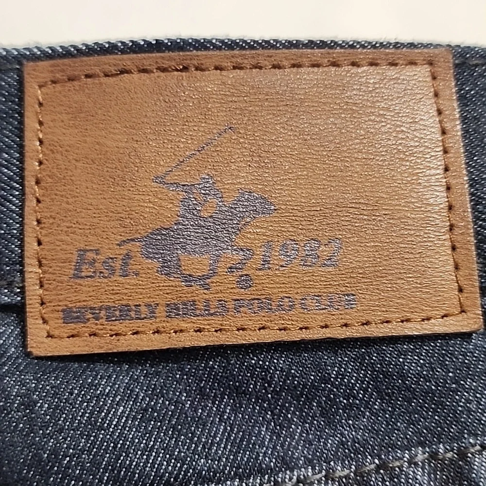 Beverly Hills Polo Club Mens Jeans  Size 32X30 Blue Dark Wash Straight Leg Denim